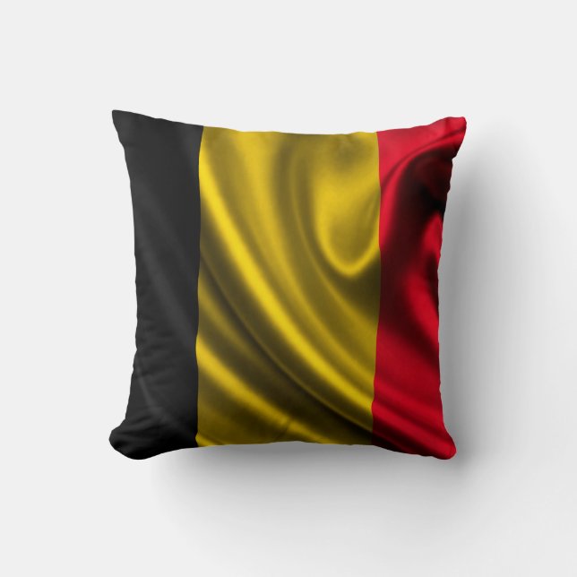 Belgien-Flaggen-Gewebe Kissen (Vorderseite)