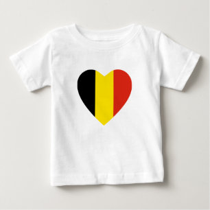 Belgien-Flaggen-Herz-T - Shirt