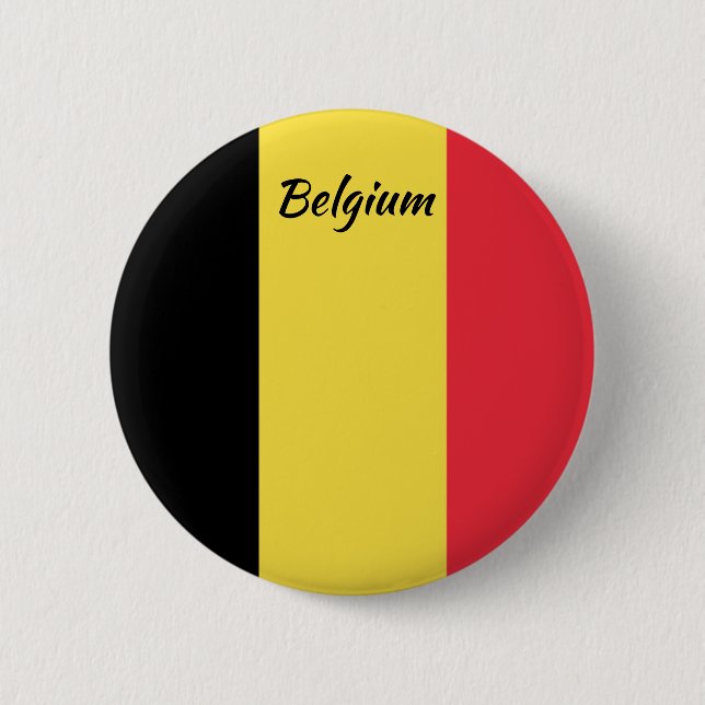 Belgien-Flaggen-runder Knopf Button (Vorderseite)
