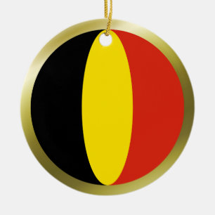 Belgien-Flaggen-Verzierung Keramikornament