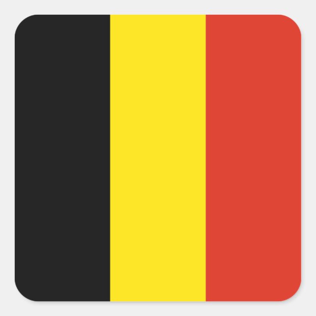Belgien Flaggenaufkleber Quadratischer Aufkleber (Vorderseite)