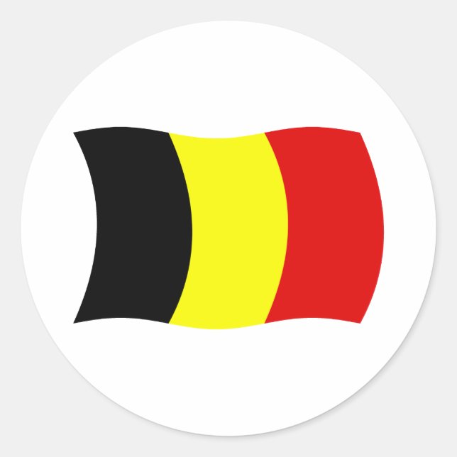 Belgien Flaggenaufkleber Runder Aufkleber (Vorderseite)