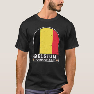 Belgien FlaggenEmblem gestört Vintag T-Shirt