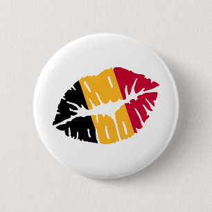Belgien-Flaggenkuß Button