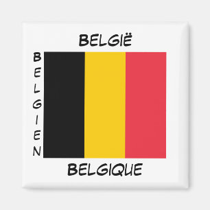 Belgien Flaggenplatz Magnet