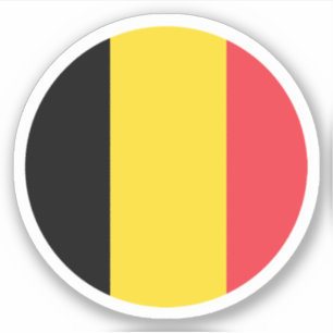 Belgien Flaggenrundkleber Aufkleber