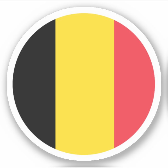 Belgien Flaggenrundkleber Aufkleber (Vorderseite)
