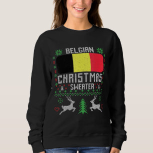 Belgien Flaggenstaat Belgischer Weihnachtssüßer Sweatshirt