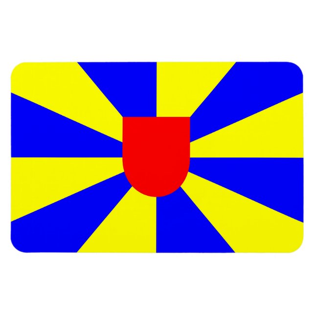 Belgien-Flaggenstaat West-Flandern Magnet (Horizontal)