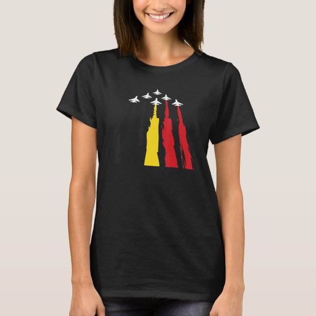 Belgien Flugzeug Belgien Belgien T-Shirt (Vorderseite)