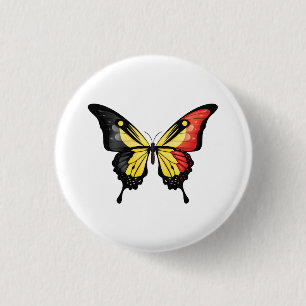 Belgien Frack-Schmetterlingsflaggenaufkleber Button