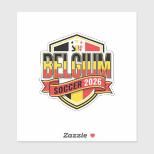 Belgien Fußball 2026 Fußball Fett Land Typografie Aufkleber