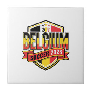 Belgien Fußball 2026 Fußball Fett Land Typografie Fliese