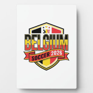 Belgien Fußball 2026 Fußball Fett Land Typografie Fotoplatte
