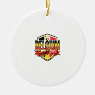 Belgien Fußball 2026 Fußball Fett Land Typografie Keramik Ornament