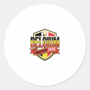 Belgien Fußball 2026 Fußball Fett Land Typografie Runder Aufkleber