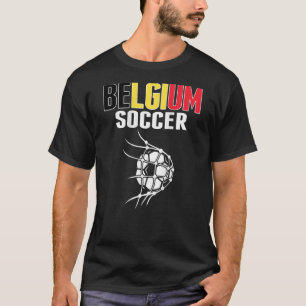 Belgien Fußball-Ball im belgischen Fußballnetz T-Shirt