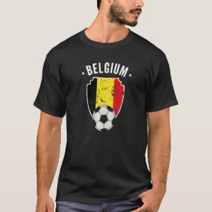 Belgien Fußball Belgien Flaggenfußball Belgischer  T-Shirt