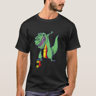 Belgien Fußball Dabbing Rex Dino Belgische Flagge  T-Shirt