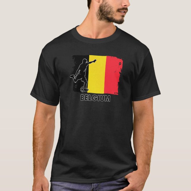 Belgien Fußball Fan 2022 Nationales Fußballteam se T-Shirt (Vorderseite)
