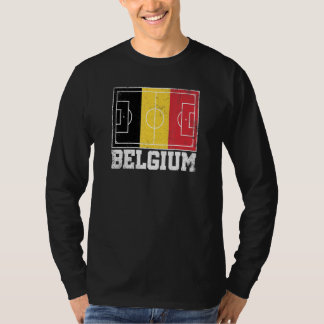 Belgien Fußball-Feld Länderflagge Belgischer Stolz T-Shirt