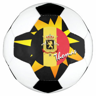 Belgien - Fußball und belgische Flagge / BANG