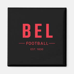 Belgien Fußll Est. 1830 Heritage Fußball Fan Tee Magnet