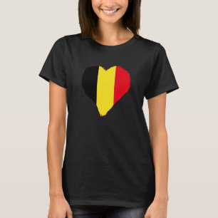 Belgien Herz Belgische Flagge Belgique Belgie Belg T-Shirt