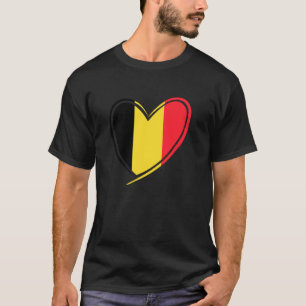 Belgien Herz Belgische Flagge Patriotische Männer  T-Shirt