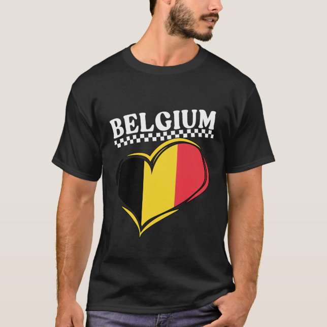 Belgien Herz T-Shirt (Vorderseite)