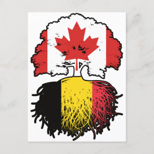 Belgien Kanadische Flagge für Baumhirten in Belgie Postkarte