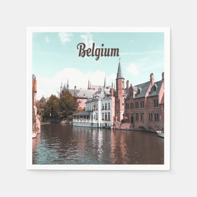 Belgien Kanal Brüssel Serviette (Vorderseite)