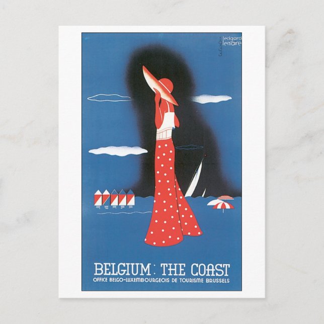 Belgien, Küste Postkarte (Vorderseite)