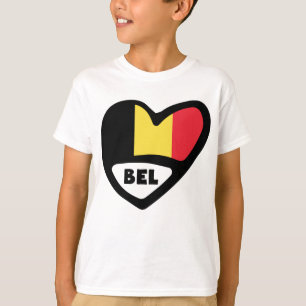 Belgien Ländercode Flag Herz BEL T-Shirt