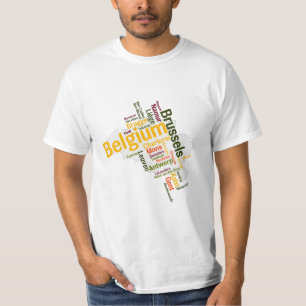 Belgien Map Cities T - Shirts