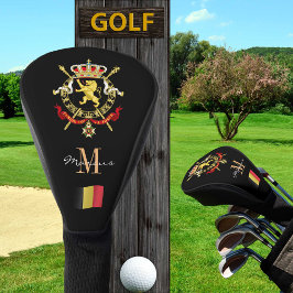 Belgien: Mit Monogramm Golf Clubs mit Flaggen Headcover