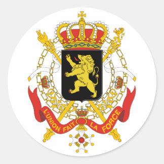Belgien - Offizieller Wappenschild Runder Aufkleber