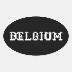 Belgien Ovaler Aufkleber