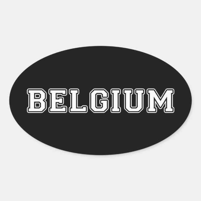 Belgien Ovaler Aufkleber (Vorderseite)
