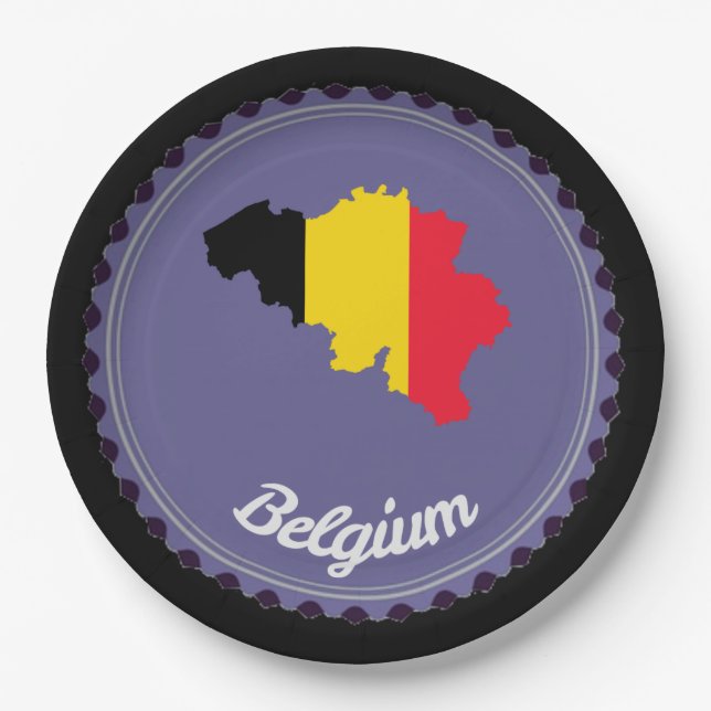 Belgien Pappteller (Vorderseite)