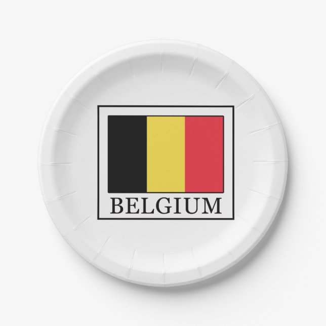 Belgien Pappteller (Vorderseite)