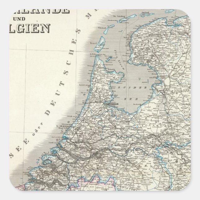 Belgien Quadratischer Aufkleber (Vorderseite)