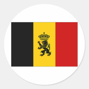 Belgien-Regierungs-Fahne-Flagge Runder Aufkleber
