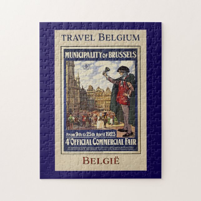Belgien Reiseplakat (1923) Puzzle (Vertikal)