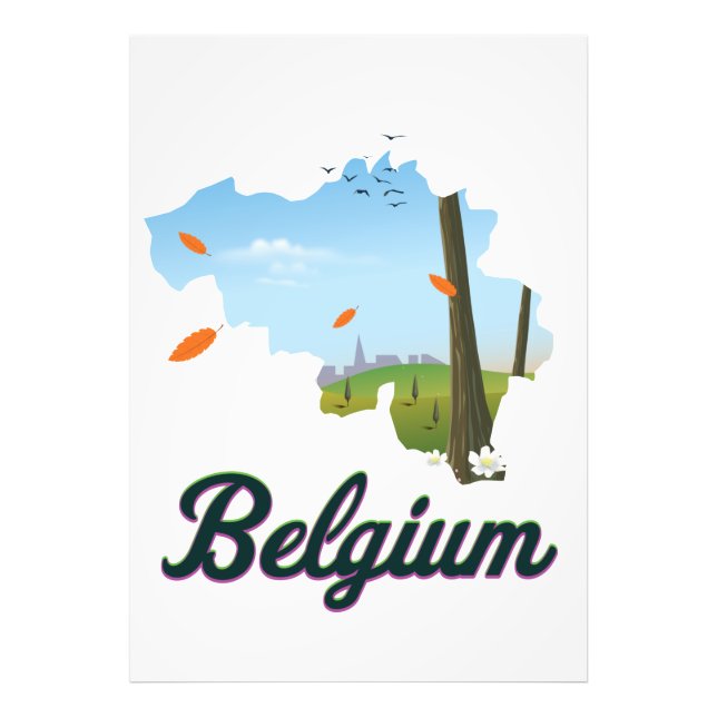 Belgien Reiseplakat. Fotodruck (Vorne)