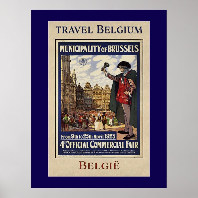 Belgien-Reiseposter (1923) Poster (Vorne)
