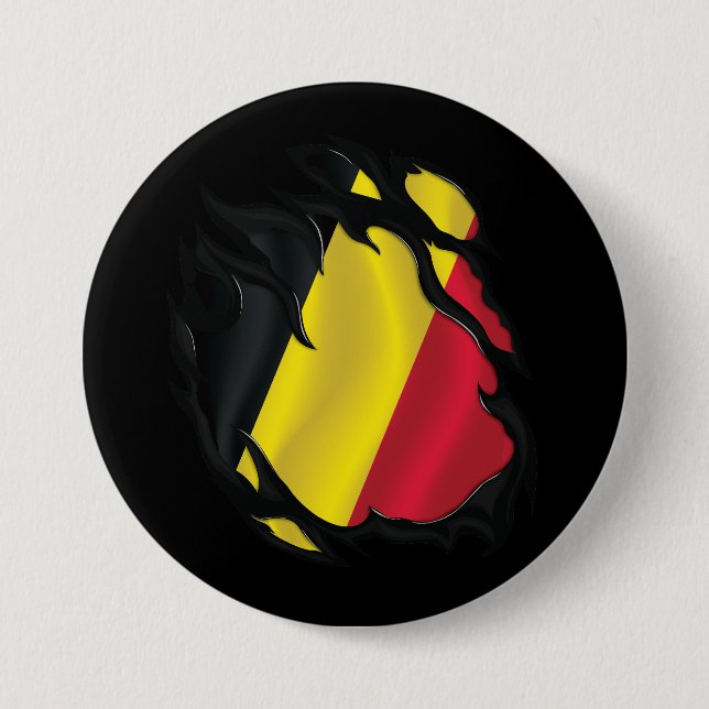 Belgien Rippfahne Button (Vorderseite)