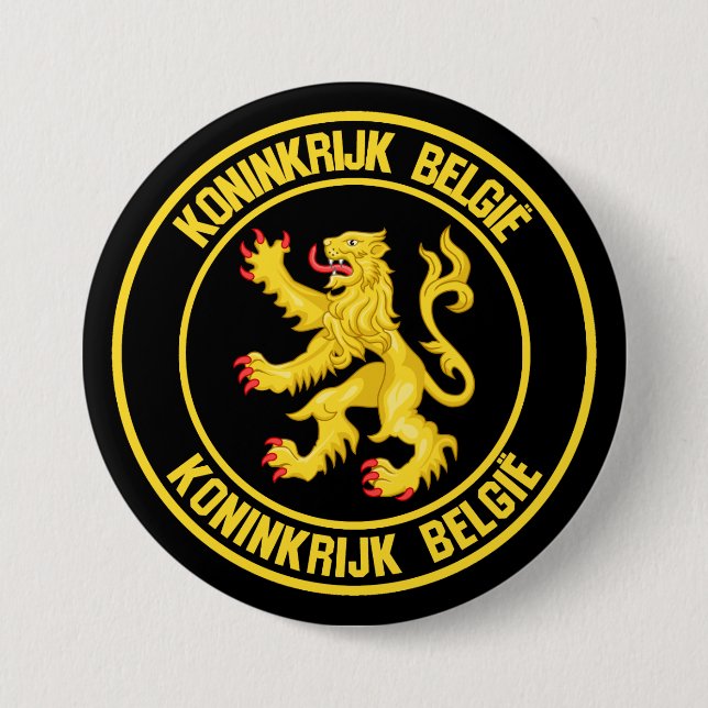 Belgien Runde Emblem Button (Vorderseite)
