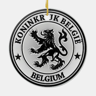 Belgien Runde Emblem Keramikornament