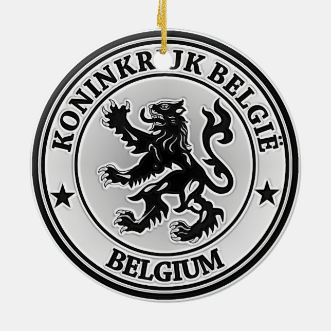 Belgien Runde Emblem Keramikornament (Hinten)